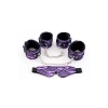 Kajdanki-MARCUS 716023 Set hand and ankle cuffs eyemask tracery purple bdsm Valentine day