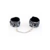 Kajdanki-marcus 712001 ankle cuffs with metal chain tracery syntetic silver bdsm valentine day