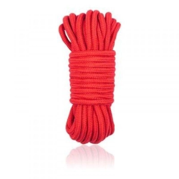 Wiązania-COTTON ROPE 5M RED