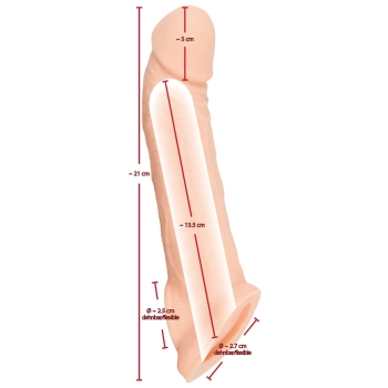 Nasadka rozciągliwa na penisa jądra wydłuża 21cm