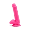 Silikonowy penis dildo z jądrami przyssawką 15cm