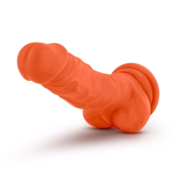 Neo elite 7.5inch cock with balls orange