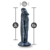 Jet ebony 6inch dildo ebony metallic