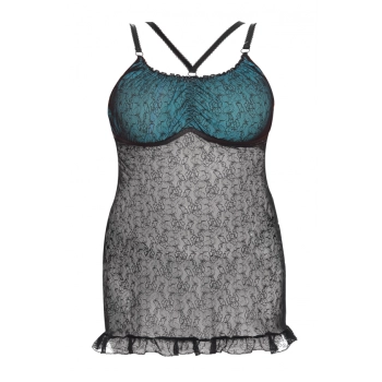 Tamara black chemise L+ ( czarna halka )