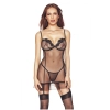 Palmina black S/M (czarna halka&stringi/black chemise&string)