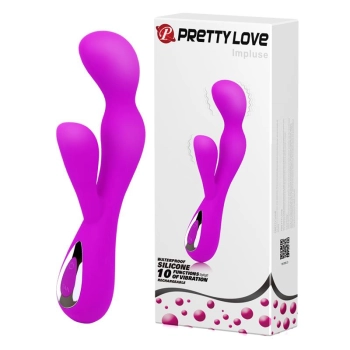 Wibrator z masażerem łechtaczki gspot 19cm 10 tryb