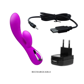 Wibrator sterowany aplikacją 12trybów usb 19cm sex