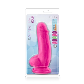 AU NATUREL BOLD BEEFY 7INCH DILDO PINK