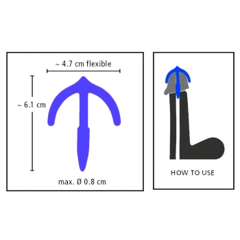 Zatyczka do cewki moczowek kotwica do penisa 6cm