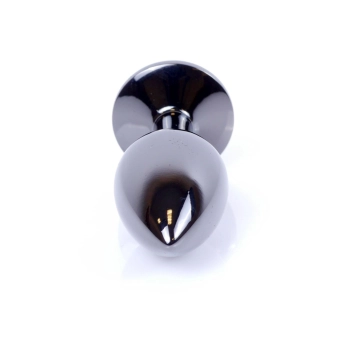 Korek analny stalowy z diamentem ciemnosrebrny 7 cm