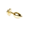 Biżuteria analna HeavyFun Gold Heart ciemnieniebieska 7 cm