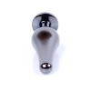 Biżuteria analna stalowa z diamentem HeavyFun srebrna niebieska 9.5 cm