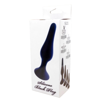 Korek analny silikonowy HeavyFun czarny 12,5 cm