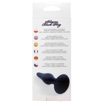 Korek analny silikonowy HeavyFun czarny 12,5 cm