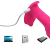 Wibrator analny silikonowy do majtek pulsator z ogrzewaniem USB Fox