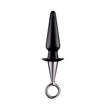 MENZSTUFF ANAL PLUG WITH PLATED HANDLE