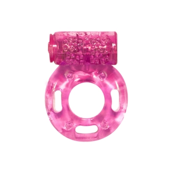 Cockring with vibration Rings Axle-pin pink