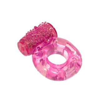 Cockring with vibration Rings Axle-pin pink