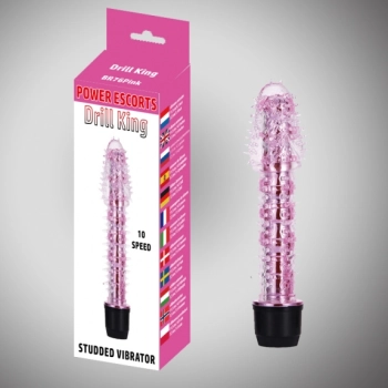 Drill king pink  16,8 cm x 3,8 cm vibrating  10 speed