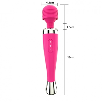 Bodywand de luxe pink 19 cm recharg bodywand   metal plated