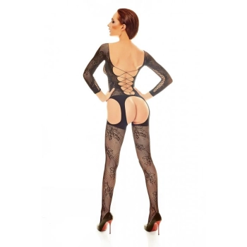 Bielizna-ONIXX black bodystocking S/M