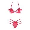 Erotyczny komplet bielizny Giftella Obsessive czerwony S/M