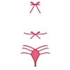 Erotyczny komplet bielizny Giftella Obsessive czerwony S/M