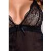 Bielizna-CLARISSE CHEMISE black L/XL - Casmir