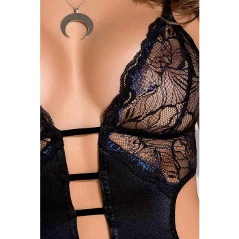 Bielizna-MEREDITH CHEMISE black L/XL - Casmir