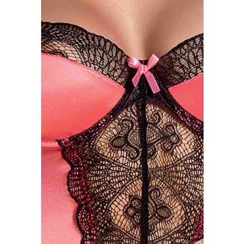 Bielizna-ROSALIE CORSET pink L/XL - Casmir