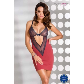 Bielizna-SYLVIANE CHEMISE coral L/XL - Casmir