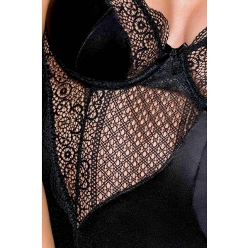 Bielizna-ZAHARA CHEMISE black S/M - Casmir