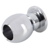 Metalowy korek analny otwarty tunel plug sex 6 cm