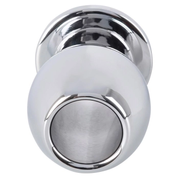 Metalowy korek analny otwarty tunel plug sex 6 cm