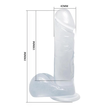 Dildo na przyssawce realistyczny jędrny penis 19cm