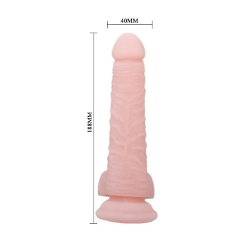 Duże grube dildo z przyssawką i jądrami sex 18cm