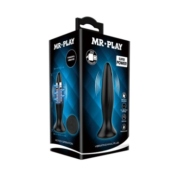 Smukły klasyczny korek analny plug wibrujący 12cm