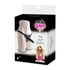 Czarne majtki strap-on z silikonowym dildo 10 cm