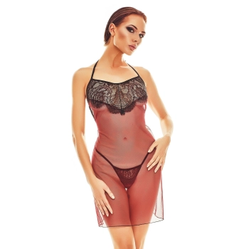 Bielizna- Fantasme chemise  XXL/XXXL (czarno-czerwona)