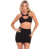 BE SEEN 2PC SKIRT SET BLACK, OS