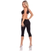 ONE SHOULDER CROPPED CATSUIT BLACK, M/L