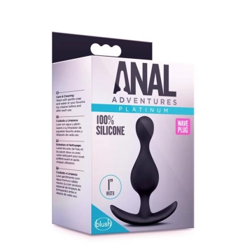 ANAL ADVENTURES PLATINUM WAVE PLUG BLACK