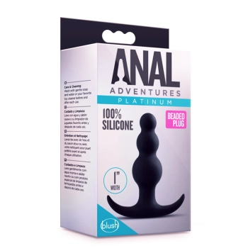 Korek analny koralikowy Blush silikonowy 7,6 cm