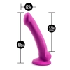 Gładkie silikonowe dildo z przyssawka 16,5 cm