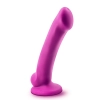 Gładkie silikonowe dildo z przyssawka 16,5 cm