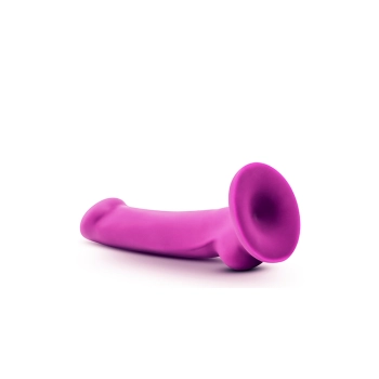 Gładkie silikonowe dildo z przyssawka 16,5 cm