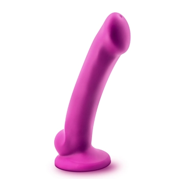 Gładkie silikonowe dildo z przyssawka 16,5 cm