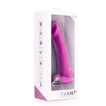 Gładkie silikonowe dildo z przyssawka 16,5 cm