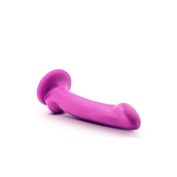 Gładkie silikonowe dildo z przyssawka 16,5 cm