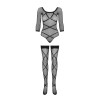 Bodystocking sex komplet body pończochy g320 s/m/l